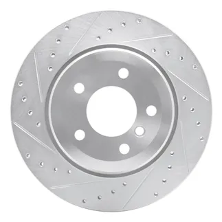 R1 Concepts EDZ-31066L Brake Rotor Drilled and Slotted Silver